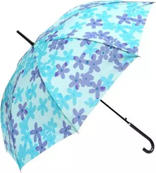 Basic Standard Long Cute Leather Jump Fiberglass Pastel Flower Saxophone Umbrella, Women s, Design, Stylish, Handle, 58cm, One-Touch Umbrella,