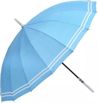 Basic Standard Long Japanese 16 Leather Jump Fiberglass Cute Horizontal Blue Umbrella, Women s, Stylish, Umbrella, Ribs, Handle, 55cm, One-Touch