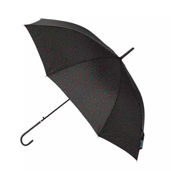 Basic Standard Long Umbrella for Slender and Easy to Leather Jump Glass Fiber Black Women, Hold, Stylish, Handle, 58cm, One-touch Umbrella, Durable,