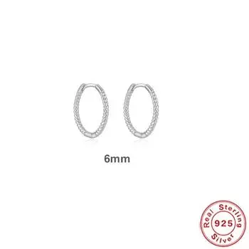 Basic Twist S925 Sterling Silver Hipster Twist Rope Circle Earrings Earrings Earrings Ear Buckle Versatile 18K Gold Jewelry 925 Silver