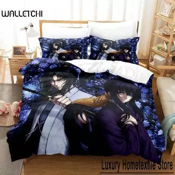 Комплект постельного белья Василиск Односпальный Полуторный Двуспальный Кингсайз Комплект для кровати Взрослый Детский Спальня Комплекты пододеяльников 3D-принт Аниме постельное белье Кровать 70x133cm 2pcs