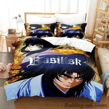 Basilisk Bedding Set Single Twin Full Queen King Size Bed Set Adult Kid Bedroom Duvetcover Sets Anime parure de lit Bed 70x133cm 2pcs