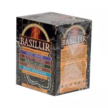 BASILUR Оригинальный марокканский черный чай масала 10 пакетиков, смесь пяти вкусов