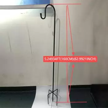 Basket Wall Hanging Flower Pot Holder Hanger Shepherd Hooks Garden Ground Plant Stand Lantern Stake For Flower Basket Hanging