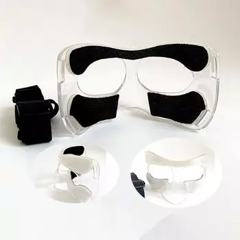Баскетбольная защита носа, защитная, регулируемая, антистолкновительная, прозрачная, с подкладкой
