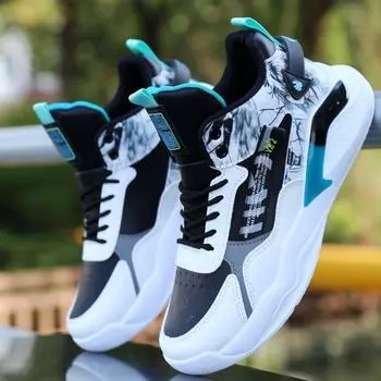 Basketball shoes men s 2024 new four seasons Korean version men s casual sports shoes platform men s shoes lace-up student tide shoes 39