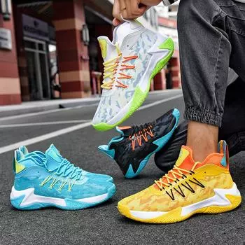 Basketball shoes men s broken shadow 2025 summer mesh breathable student running shoes soft-soled shoes sneakers low-top non-slip sneakers 39