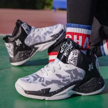 basketball shoes New breathable mesh primary and secondary school students sports shoes Middle and older children s training shoes Children s sneakers 34