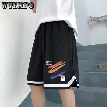 Basketball Shorts for Men Summer Loose Oversized Ice Silk Five Quarter Pants Plus Fat and Large Training Shorts M