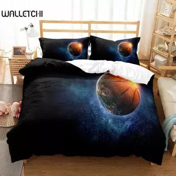 Basketball Sports Bedding Set Small Single Twin Double Queen King Cal King Size Bed Linen Set EU single(135x200cm)