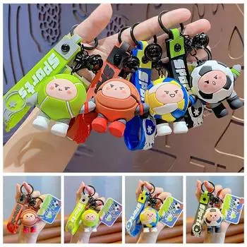 Basketball Tennis Tennis Sporting Keyring PVC Volleyball Car Key Pendant Jewelry Gift Basketball