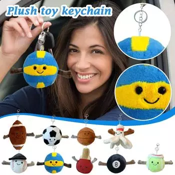 Баскетбол, футбол, волейбол, бадминтон, регби, волейбол, бейсбол, теннис, кукла, плюшевая игрушка, кулон-кукла One Size