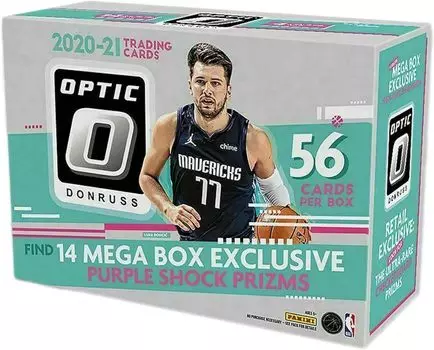 Баскетбольная карточка NBA Panini Donruss Optic Mega Box Shock Баскетбольная карточка Panini Donruss Optic Mega Box Shock 2020-21 (Фиолетовые призмы) (Фиолетовые призмы) красный