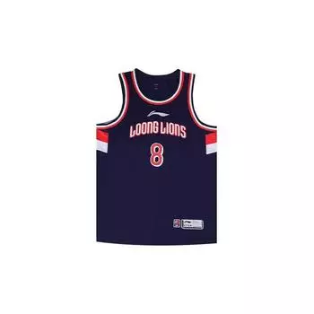 Баскетбольная майка без рукавов с цветными блоками Li Ning CBA Series Guangzhou Team Edition Cui Yongxi 8 для мужчин, синяя AAYTB79-2 S