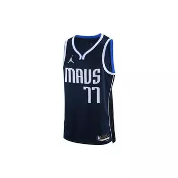 Баскетбольная майка Jordan Pure Color с логотипом и принтом, Luka Doncic # 77, мужские майки Dallas Mavericks темно-синего цвета DO9523-420 M