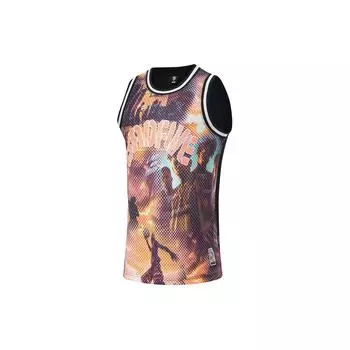 Баскетбольная майка Li Ning Basketball Series Letter Print Loose Fit для мужчин, черная AAYU103-3 S