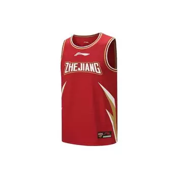Баскетбольная майка Li Ning CBA Alliance Edition SW Fan Version сезона 2020-2021 Zhejiang Golden Bulls Away Men jersey Zhejiang-Red AAYQ425-2 M
