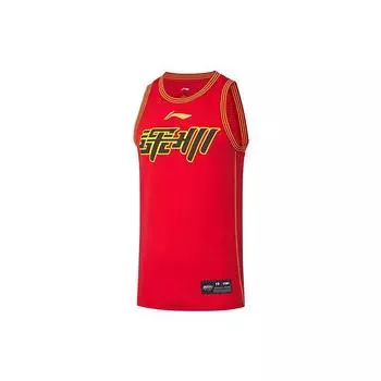 Баскетбольная майка Li Ning CBA Breathable Regular Fit SW Fan Version 2020-2021 сезона Shenzhen Team Blank для мужчин, майки Shenzhen-Red AAYR079-1 XL