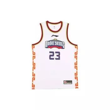 Баскетбольная майка Li Ning CBA Nanjing Tongxi с принтом букв, цветная баскетбольная майка Lin Wei 23, мужская майка, белая AAYT547-1 XXXXL