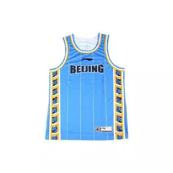 Баскетбольная майка Li Ning CBA Series Letter Print Competition Classic Edition, мужская майка, синяя AAYT847-2 M