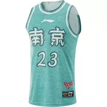 Баскетбольная майка Li Ning CBA Series 24-25 сезона Nanjing Tongxi Fan Edition с напечатанным логотипом и круглым вырезом AAYU961-1 M