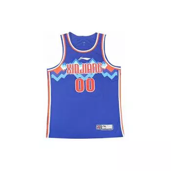 Баскетбольная майка Li Ning CBA Series Color Block Digital Print Fan Edition 23-24 Season Xinjiang Team Zhao Rui 0 Men Jersey Blue AAYTC01-2 XL