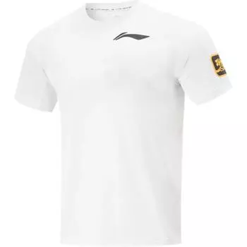 Баскетбольная майка Li Ning CBA Series 24 Season Breathable Solid Color с круглым вырезом и коротким рукавом для мужчин, белая ATSUA39-1 L