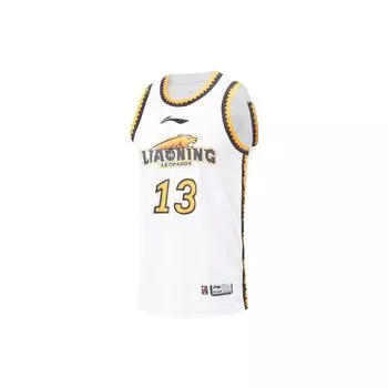 Баскетбольная майка Li Ning CBA Series Letter Print Quick-Dry Cool Player Edition, мужская, стандартная, белая AAYTA81-1 M