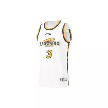 Баскетбольная майка Li Ning CBA Series Professional Letter Logo Print Quick-Dry Cool Basketball Jersey Men Jersey Standard-White AAYTA83-1 XXL