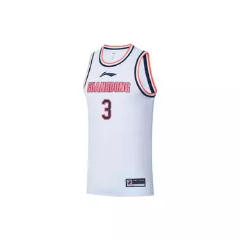 Баскетбольная майка Li Ning с логотипом и буквенным принтом, круглая горловина, без рукавов, мужская, белая AAYS497-1 XXL