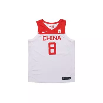 Баскетбольная майка Nike China Team Ding Yanyuhang No. 8 летних мужских топов свободного кроя белого цвета CD9485-100 XXL