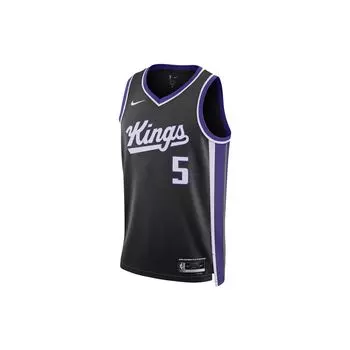 Баскетбольная майка Nike NBA City Edition с цифровым принтом Sacramento Kings Fox No. Джерси унисекс 5 сезона 2021-2022, черный DX8621-010 XL