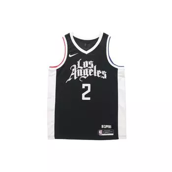 Баскетбольная майка Nike NBA Quick-Dry, SW Fan Edition, Los Angeles Clippers, Leonard No. 2 мужских топа, черные CN1735-017 S