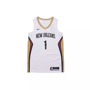Баскетбольная майка Nike НБА Swingman Ретро 2020 Пеликанс Зайон Уильямсон No. 1 мужские топы белого цвета CW3601-107 S