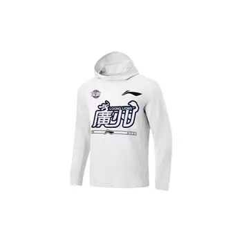 Баскетбольная майка с капюшоном Li Ning CBA Series Elite Series Letter, мужская белая ATLT193-2 S