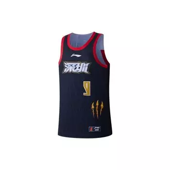 Баскетбольная майка с логотипом Li Ning CBA Series Professional, быстросохнущая, для фанатов, 23–24 сезона, Shenzhen Team Zhou Peng 9 AAYTB39-1 S