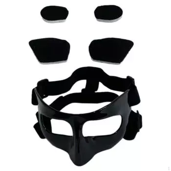 Баскетбольная маска для защиты лица от сломанного носа Легкий регулируемый ремешок 15cmx10cm