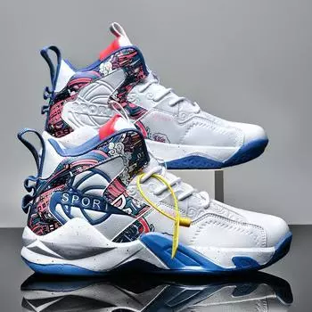 Баскетбольная мужская обувь осень 2024 года, новые повседневные кроссовки для бега, мужские спортивные кроссовки для студентов, профессиональные боевые высокие кроссовки 36