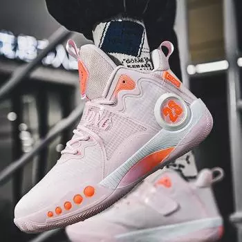 Баскетбольная обувь для детей среднего и студенческого возраста Кроссовки для занятий спортом на открытом воздухе для настоящих единоборств Высокие кроссовки для баскетбола для бега Баскетбольная обувь 35