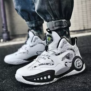 Баскетбольная обувь для средней школы, мужская, противоскользящая, для настоящих боевых действий, профессиональная, амортизирующая, отскок, спортивная обувь 35