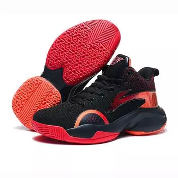 Баскетбольная обувь Кроссовки для молодежи Кроссовки для мальчиков Нескользящие Износостойкие Дышащие Кроссовки 36 красный