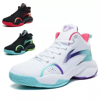 Баскетбольная обувь Кроссовки для молодежи Кроссовки для мальчиков Нескользящие Износостойкие Дышащие Кроссовки 36 красный