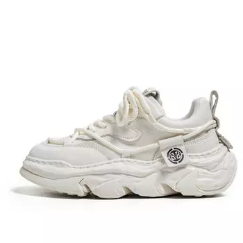 Баскетбольная обувь на открытом воздухе, мужская повседневная прогулочная мужская спортивная обувь на толстой подошве 39 бежевый