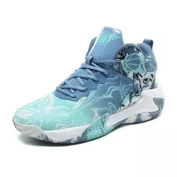 Баскетбольная обувь, настоящие спортивные кроссовки для бега, мужская молодежная нескользящая амортизирующая тренировочная обувь с воздушной подушкой 39 синий