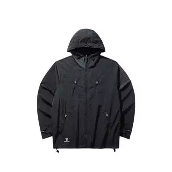 Баскетбольная серия Anta Letter с капюшоном на молнии, дышащая куртка унисекс, базовая куртка черного цвета 172431604-1 S