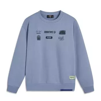 Баскетбольная серия Li Ning Anti-Five Series Letter с круглым вырезом, удобная дышащая универсальная свободная толстовка для мужчин, AWDUF71-3 XL
