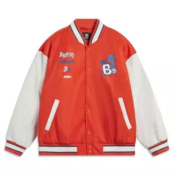 Баскетбольная серия Li Ning Bad Five Letter Splicing однобортная удобная дышащая универсальная свободная хлопковая куртка мужская куртка AJMU051-2 L