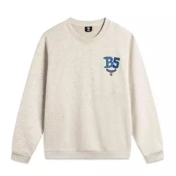 Баскетбольная серия Li Ning Bad Five Принт буквами Круглый вырез Удобный Дышащий Свободный Свитшот Мужской свитшот Цветочный-Серый Светло-Хаки AWDU383-2 M