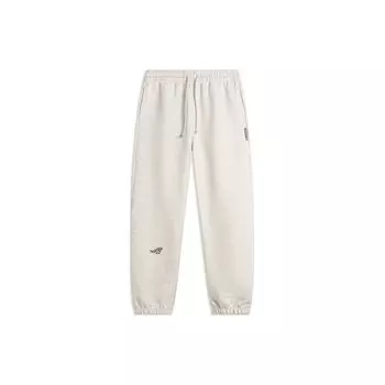 Баскетбольная серия Li Ning Bad Five, однотонные трикотажные спортивные брюки со шнурком, мужские брюки светло-серого цвета хаки AKLU091-4 XXL