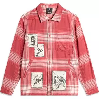 Баскетбольная серия Li Ning Badfive клетчатая рубашка на пуговицах с длинным рукавом свободная рубашка мужская ASHU451-2 XL